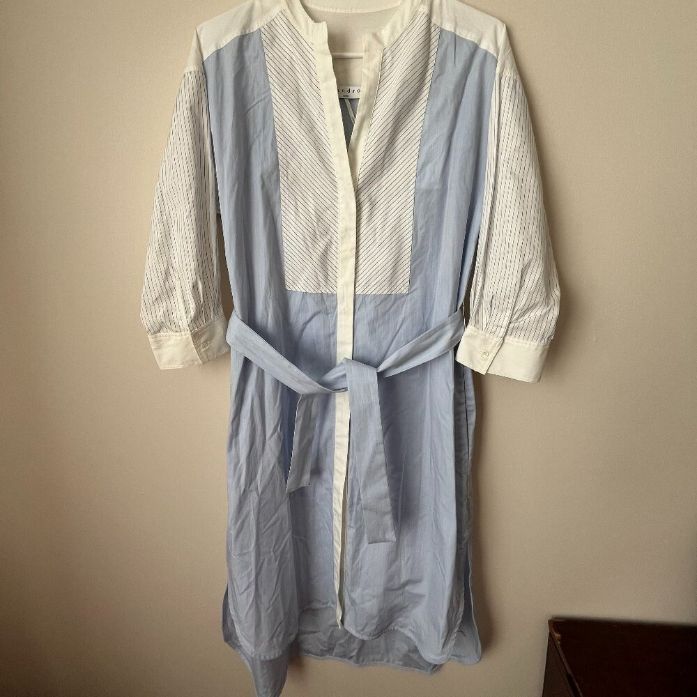 Sandro Blue and White Dress